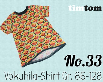 Ebook timtom No.33 | Vokuhila-Shirt | Gr. 86-128 | Shirt | Strickbündchen | Download | Ebook nähen | Shirt nähen | selber nähen | Tilly |