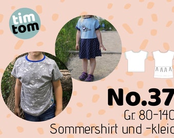 Ebook timtom No.37 | Sommershirt und -kleid | Gr. 80-140 | Ebook Kleid | Sommerkleid | Shirt | Ebook nähen