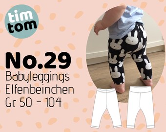 Ebook timtom No.29 | Babyleggings | Gr. 50-104 | Download | Ebook Leggings | Windelzugabe | Elfenbeinchen | Ebook nähen