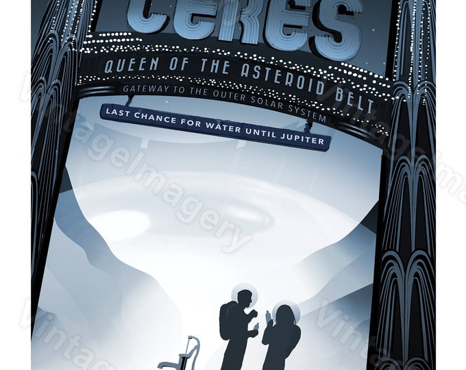 New CERES Nasa Poster Queen of the Asteroid Belt Print ExoPlanet NASA/JPL Space Art Great Gift idea Kids Room Office Wall Art decor