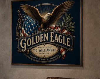 Patriotic Eagle Wall Art Print 4th of July Americana Decor, America 250 Years Celebration Poster, Vintage American Flag Print USA Wall Decor