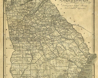 Georgia Map Etsy