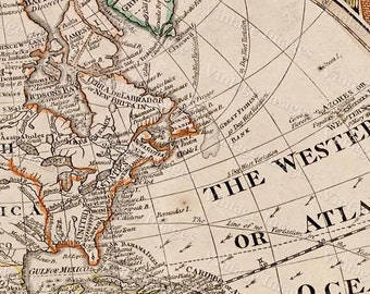 古い世界地図 巨大歴史地図 1799 トーマス キッチン 世界地図帳