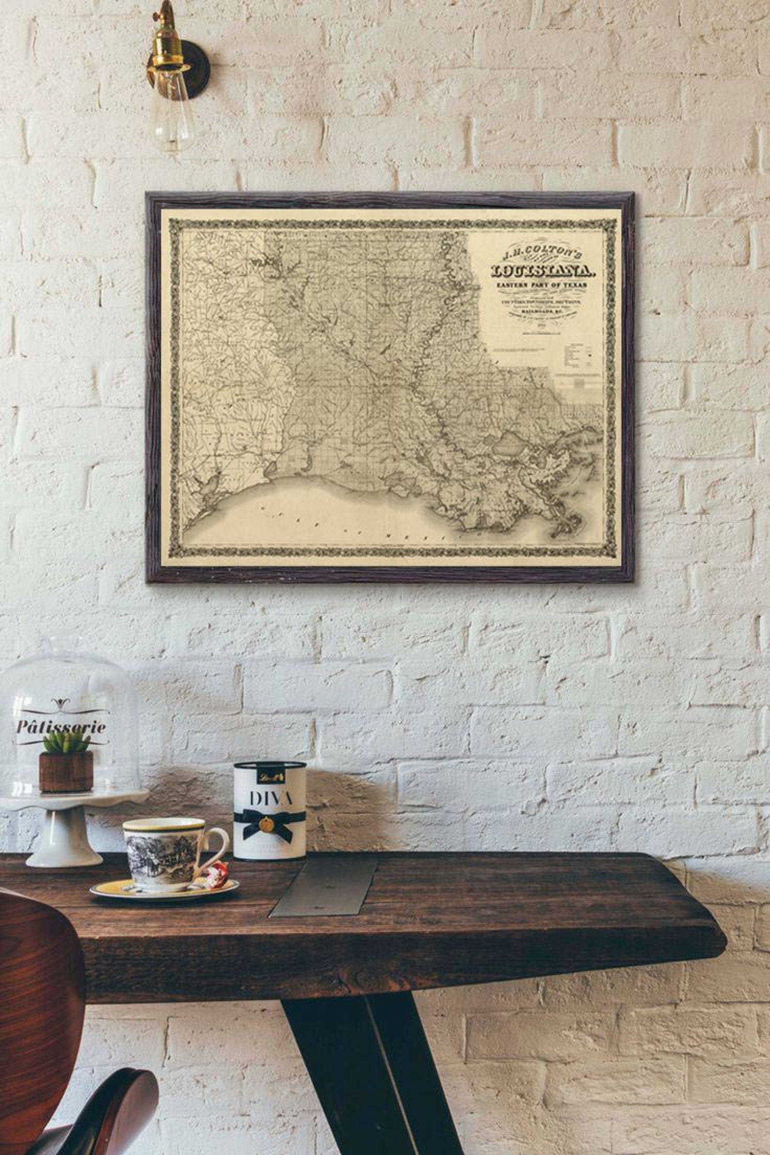 Vintage Louisiana Map Old Louisiana Map Historic Map Antique | Etsy