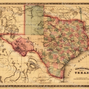 Mapa do Texas Gigante 1866 antigo mapa do Texas OLD WEST mapa Antigo estilo de restauração Mapa de parede do Texas Impressão de belas artes Pôster decoração de casa presente de inauguração