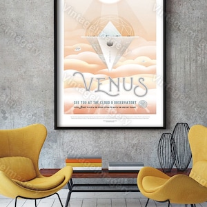 Venus cloud 9 ExoPlanet 2016 NASA/JPL Space Art Great Gift idea for Kids Room Space Travel Poster Office, man cave, Wall Art Home Decor