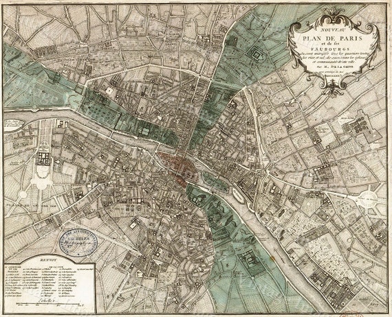 LARGE historic 1740 LONDON ENGLAND MAP OLD ANTIQUE STYLE FINE art print