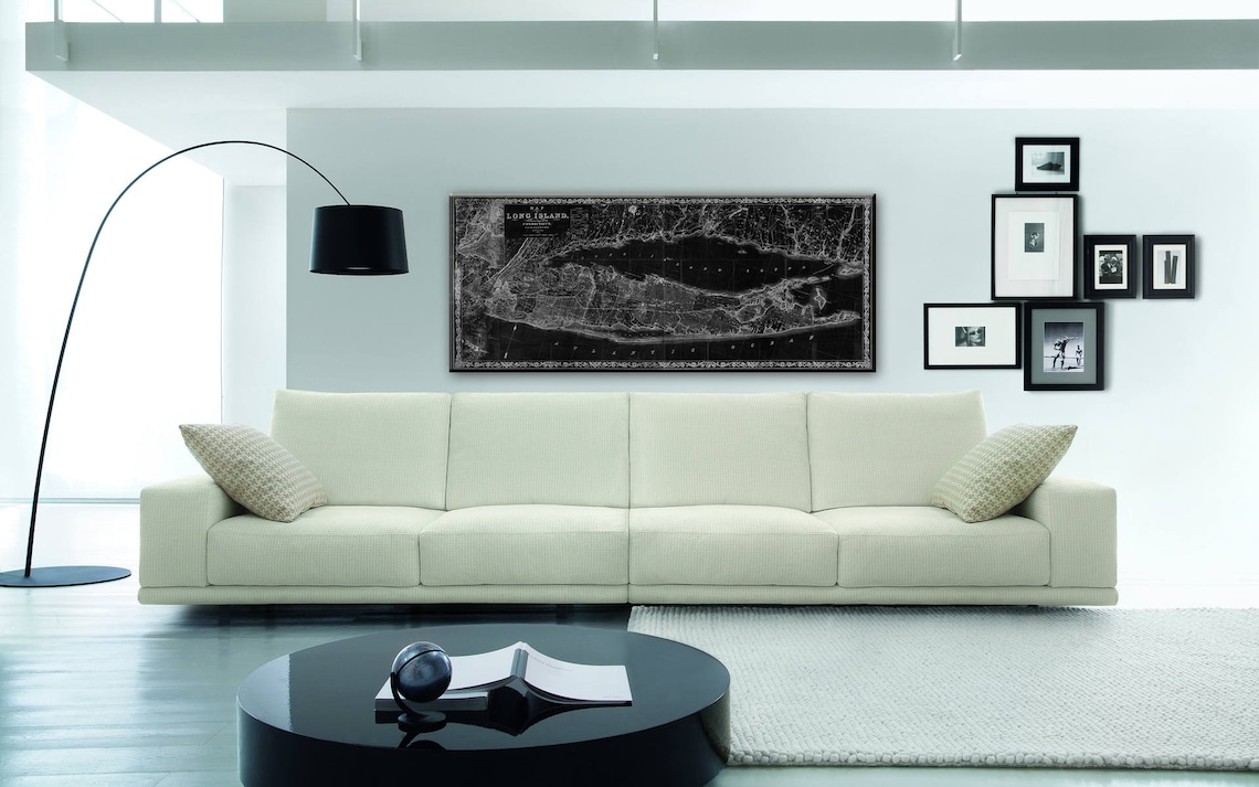 Long Island Map Vintage Map Prints 1863 Old Long Island Wall | Etsy