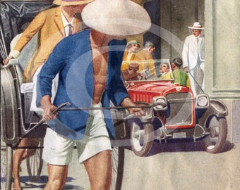 Vintage Dan Sweeney Peninsula Hotel  HONG KONG China  luggage label Fine Art Print Giclee Poster
