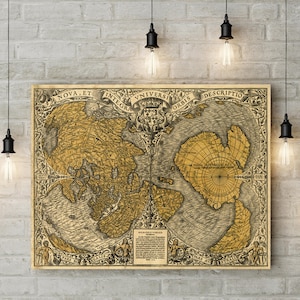 Die Oronteus Finaeus Karte der Welt 1531 Weltkarte Fine Art Print Historische Karte der Welt Renaissance Weltkarte Wohnkultur Karte Nachdruck