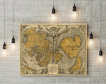 The Oronteus Finaeus Map of The World 1531 World Map Fine Art Print Historical map of the World Renaissance World map home decor map reprint