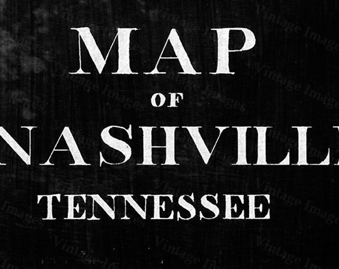 Nashville Map Tennessee 1860 restoration decorator style Vintage Nashville Map Old Map of Nashville Black WALL Map Home Decor Large Map