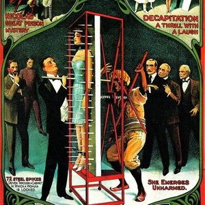 Vintage Nikola Worlds Master Mystic Magic Magician Poster 12 X 24 Fine Art Print Giclee