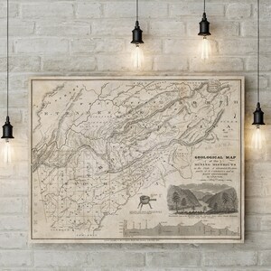 1833 Georgia Bergbau Druck State Map of Georgia Reise Geschenkidee Landkarte Kunst Karte von Georgia Büro Dekor Atlanta Rustikale Karte Verlobung Geschenk Kunst