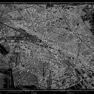 Mapa de Paris Gigante 1883 Mapa Histórico de Paris Mapa Preto e Branco Estilo de Decoração de Restauração Antiga Mapa de Parede Impressão de Belas Artes Pôster Mapa Antigo de Paris