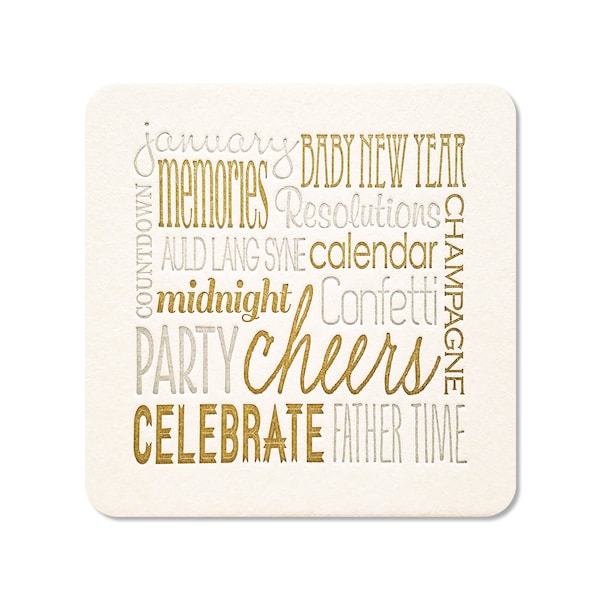 Coasters - New Year's Decor - New Year's Eve - Party Decorations