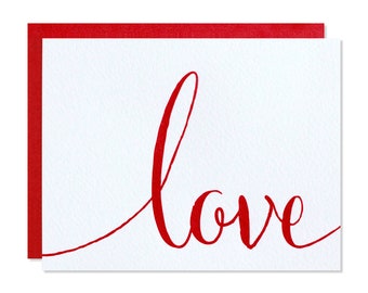Love Card - Love - Valentine's Card - Relationship Card - Letterpress Greeting Card