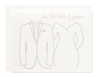 Wedding Card - Bride & Groom - Engagement Card - Letterpress Greeting Card