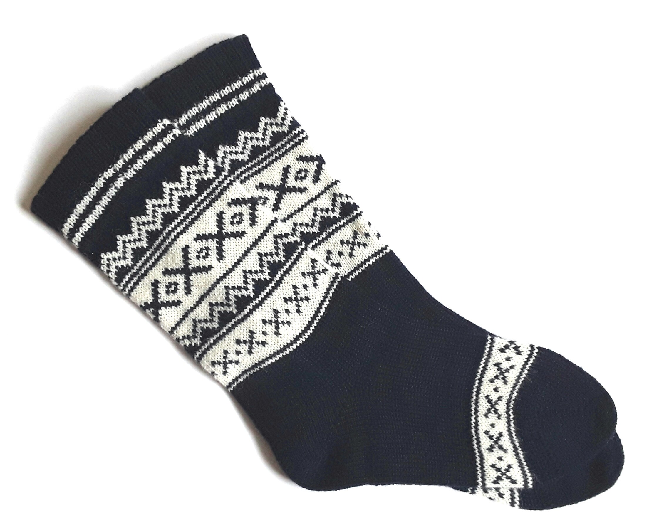 Wool Socks With Patterns Navy Blue Wool Socks Geometric - Etsy