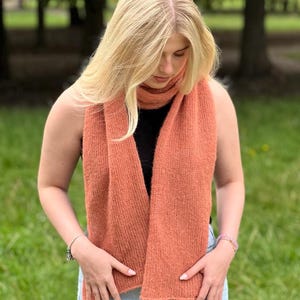 Alpaca scarf, knit Alpaca with Silk women scarf, warm soft winter scarf, luxury gift for mom wife girlfriend, hand made scarf