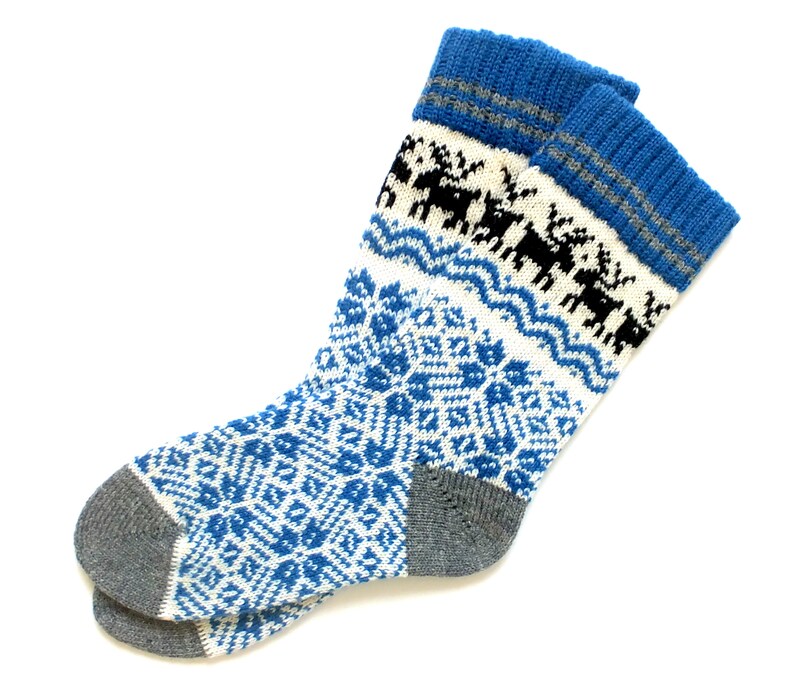 Knit Wool Socks With Patterns Hand Made Wool Socks With Etsy