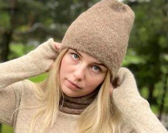 Alpaca Silk Knit Beanie: Soft Winter Hat