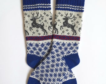 Christmas wool socks with Deer Women and Men Christmas wool socks Christmas socks