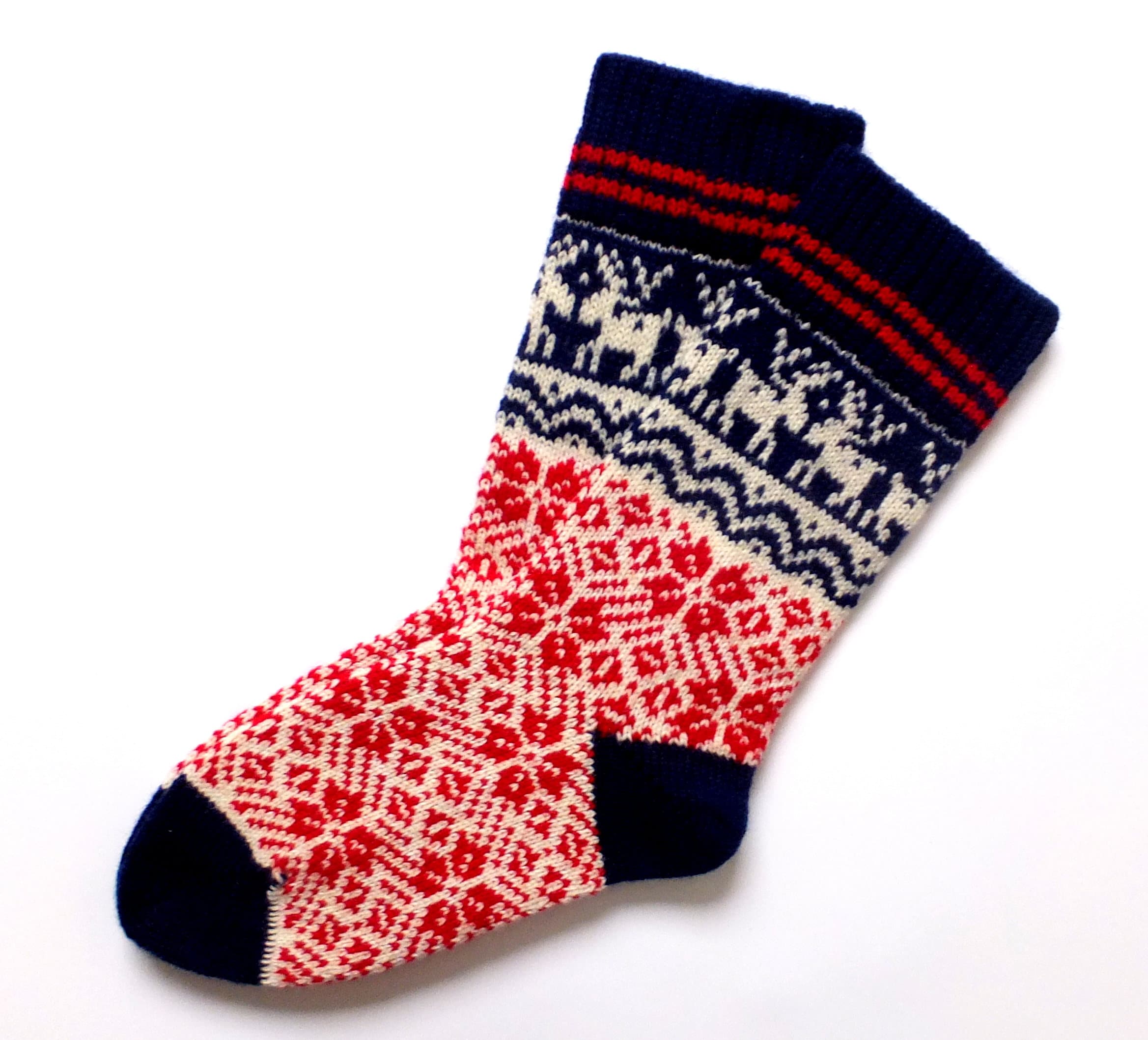 Christmas Wool Socks Knit Christmas wool socks Warm Christmas Etsy