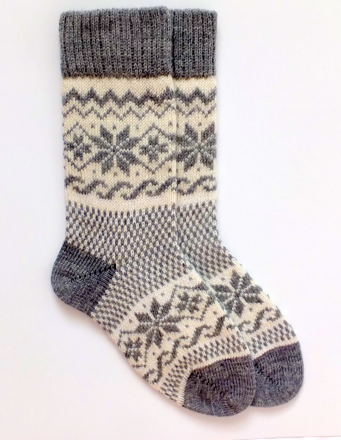 Classic Scandinavian Wool Socks With Patterns. Women and Men - Etsy