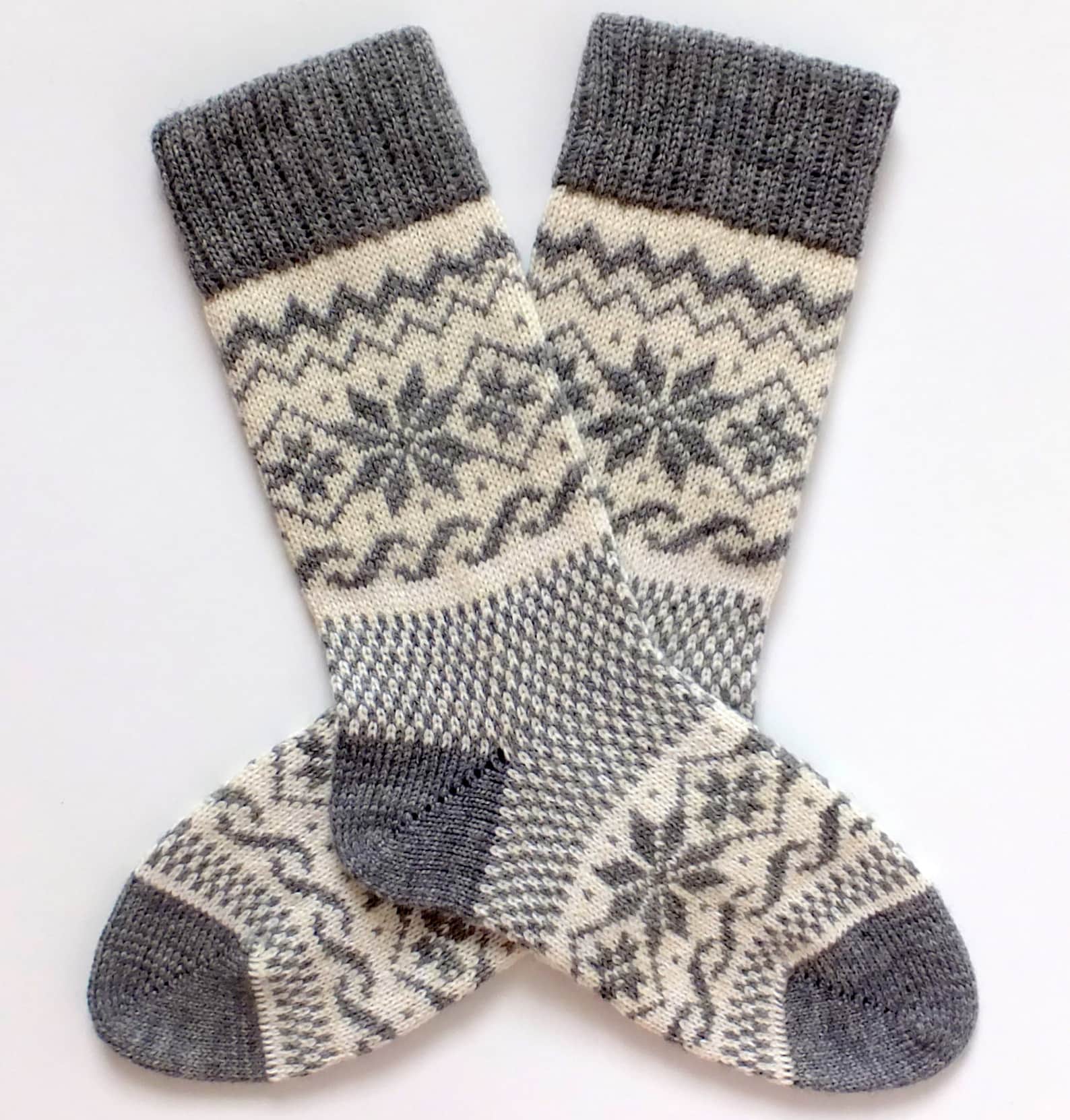 Classic Scandinavian Wool Socks With Patterns. Women and Men Etsy