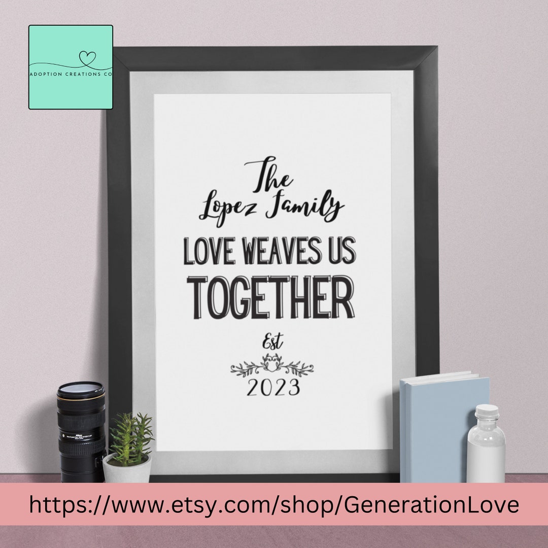 Personalized Adoption Family Sign L Foster to Adopt Sign L Adoption ...