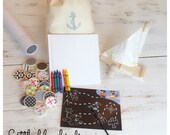 Kids Pirate Activity Bag,Busy Bag, Kids Wedding Activity, Ring Bearer Gift, Wooden Toy, Stocking Stuffer, kids christmas