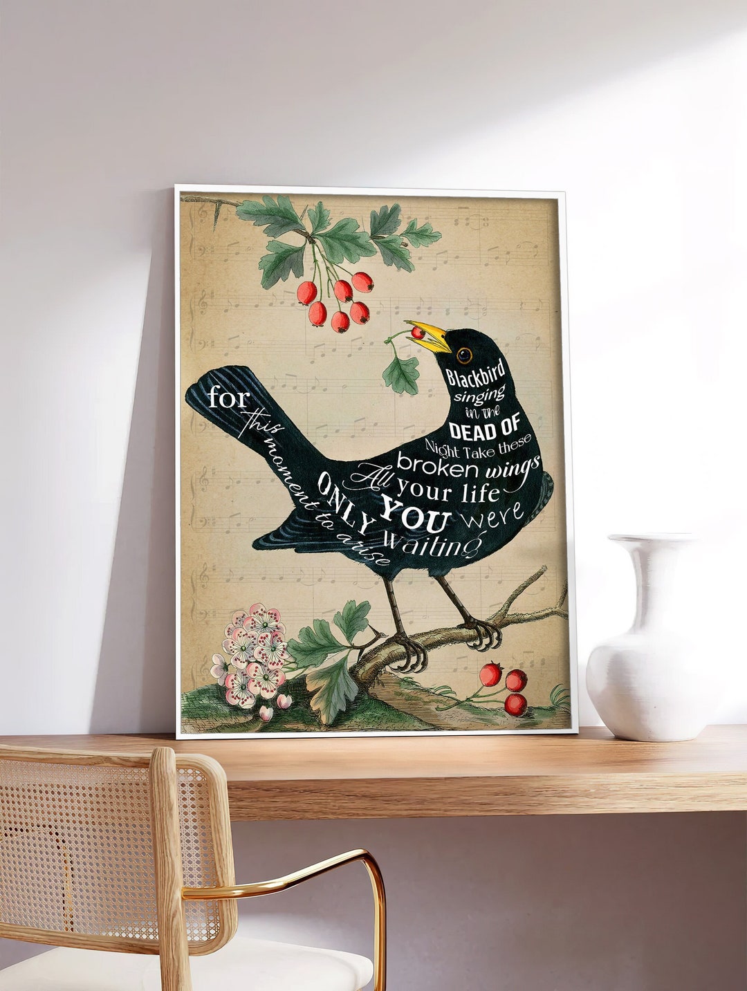 Blackbird Digital Download 1st Anniversary Gifts Gifts for Etsy