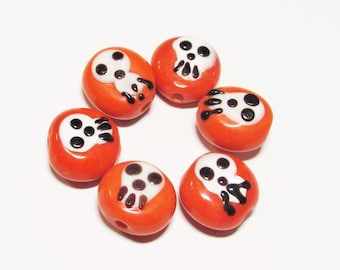 WITCHES BREW Handmade Lampwork Beads Halloween Spooks Shapes Whimsical Set of 17