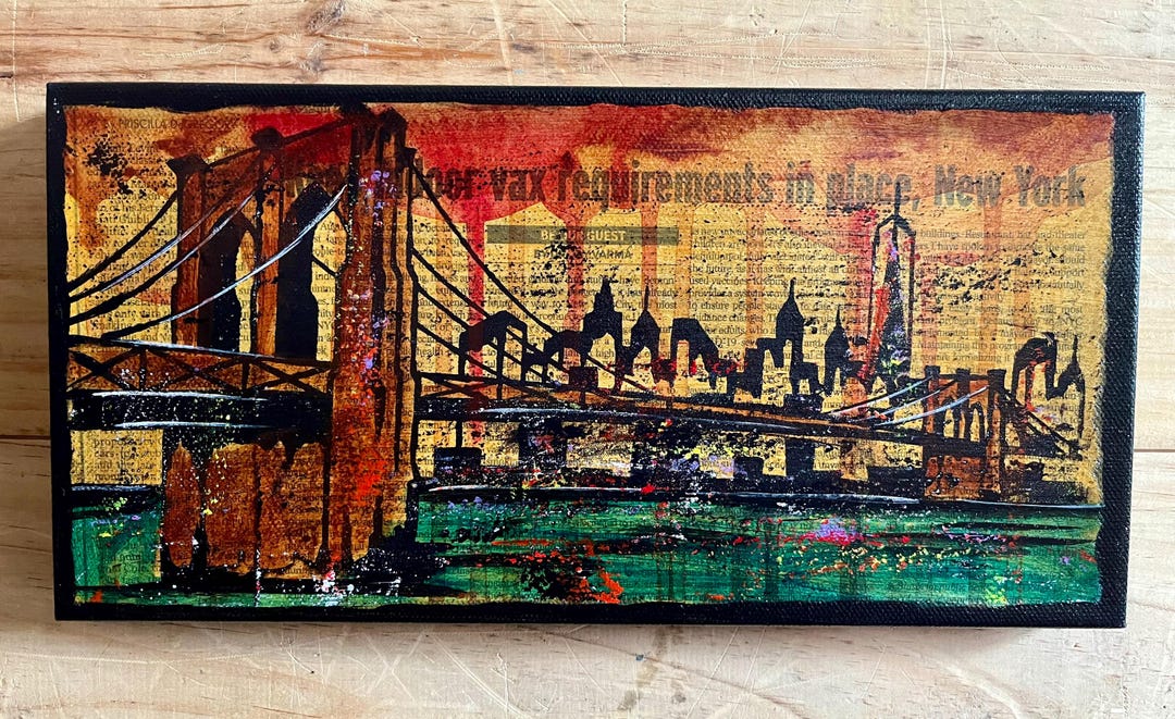 new-york-city-skyline-newspaper-on-canvas-and-mixed-media-and-collage