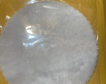 Sheer White Organza  9” Circles for Party Favors 25 count