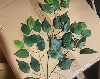 Artificial Flowers “Silk Ficus Leaf “ new 12  stems