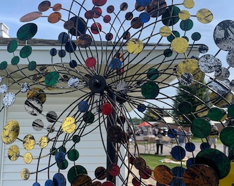 Garden Spinner Large 23” Dual Blades 84” Tall Circles