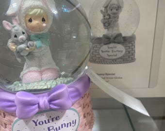 Vintage 2001 Precious Moments Snow Globe Toyland Music Box Enesco