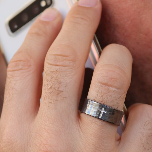 Christian Cross Ring Etsy