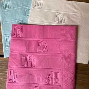 Book napkins book club librarian gift retirement party school party school teacher books book lover