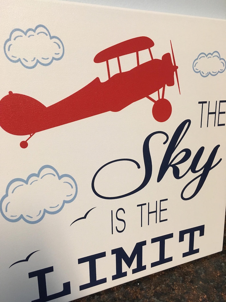 Airplane Nursery Airplane Wall Decor Boy Airplane Room Etsy