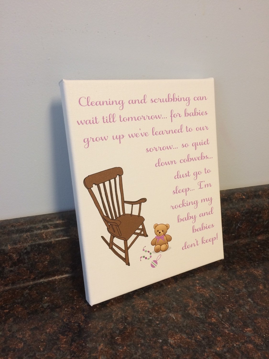 Cleaning and scrubbing can wait till tomorrow babies don't Etsy