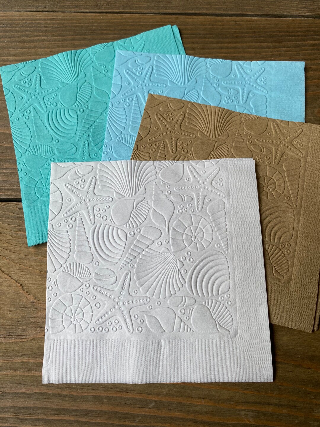 Shell Paper Napkins Seashell Napkins Beach Party Birthday Party Anniversary Bridal Shower ...