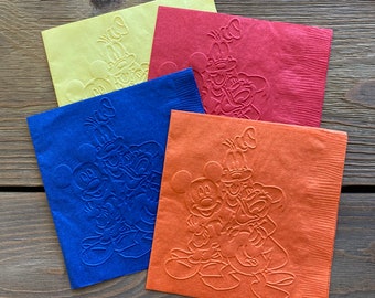 Mickey Mouse & Friends Embossed Napkins, Birthday Party Decor (Set of 20)