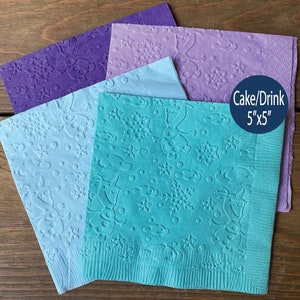 Frozen napkins Olaf embossed napkins let it go napkins decorations baby girl princess frozen decor birthday party supplies table decorations