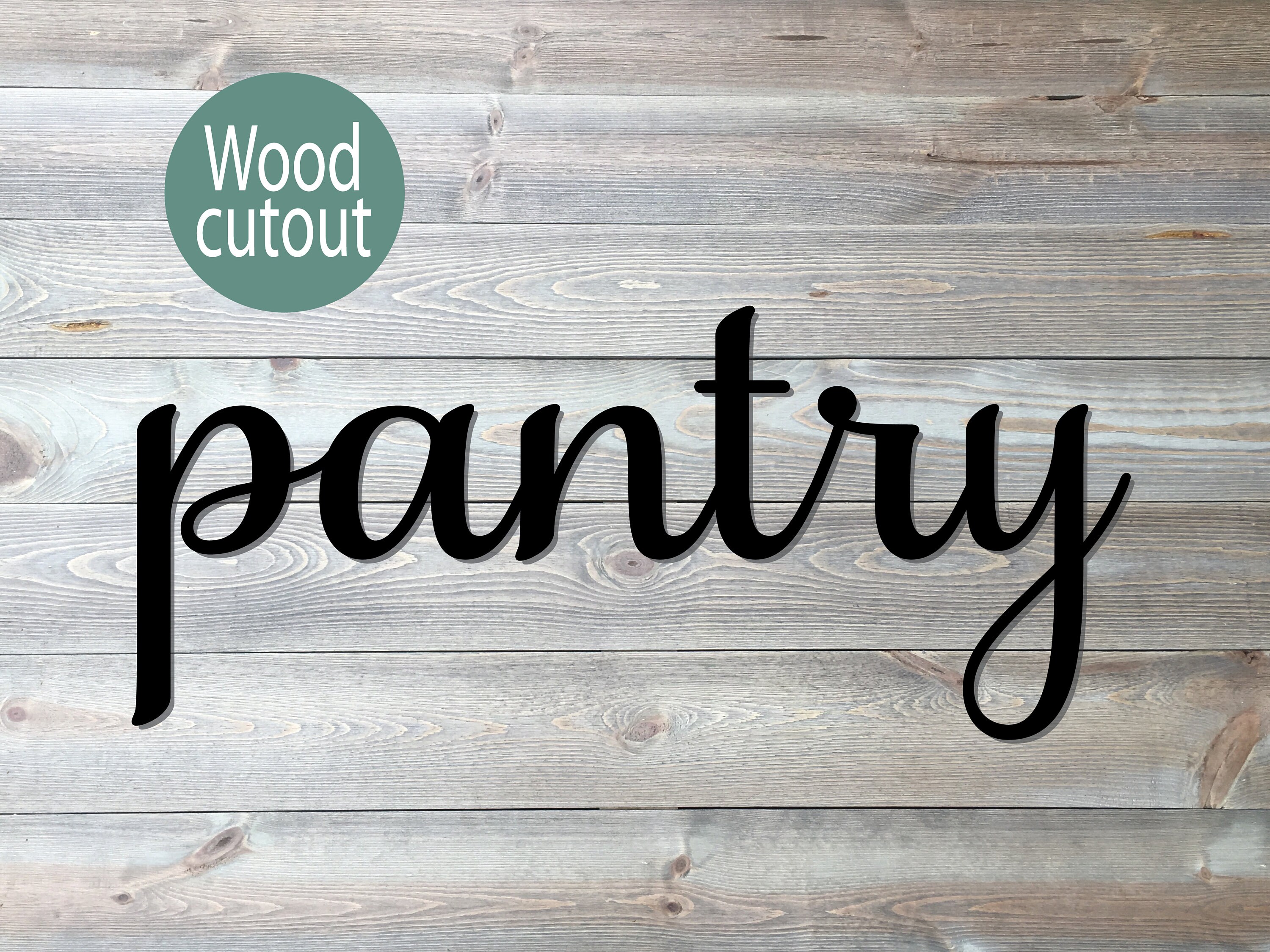 Pantry word sign wood cutout pantry kitchen wall decor wood Etsy