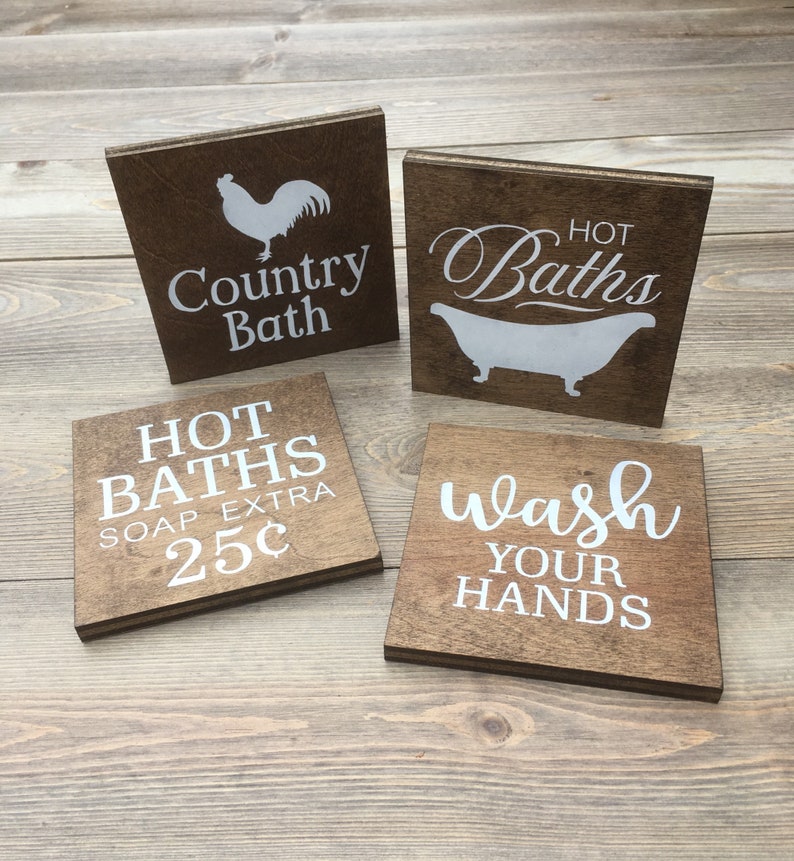 B1G1 Free Mini Signs Shelf Sitter Decoration Bathroom Decor Etsy