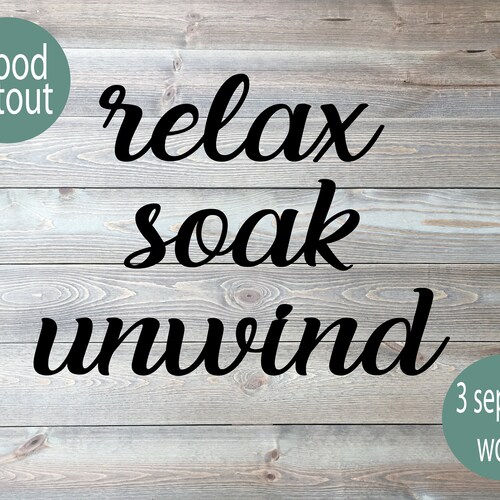 Relax Breath Unwind Metal Sign Metal Art Bathroom Decor Etsy