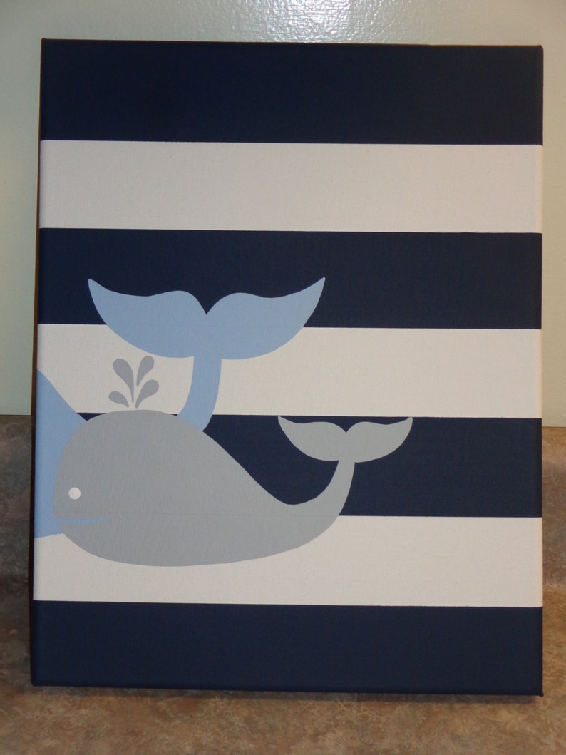 Whale nursery wall art baby boy girl whale decor baby boy girl Etsy